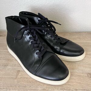 Allen Edmonds Men’s 9.5 D Black Leather Cooper High Top Sneakers